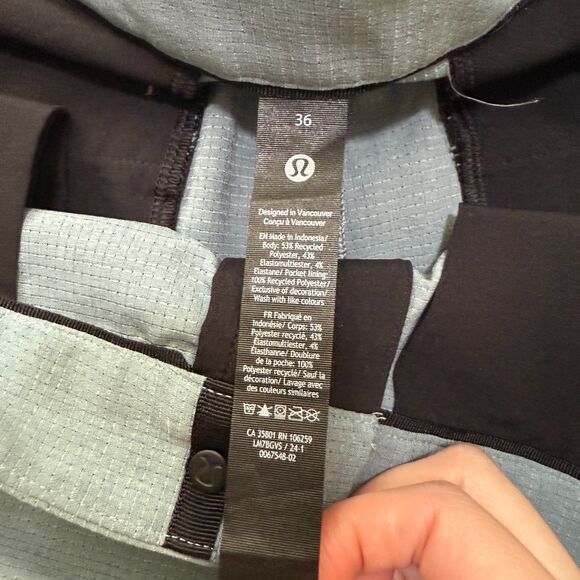 Men Lululemon ABC Classic-Fit Short 9" *WovenAir in Belgian Blue Size 36 - Picture 7 of 7